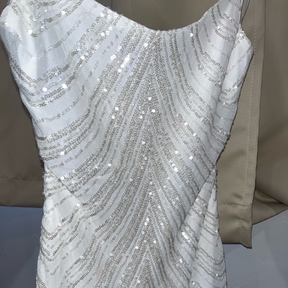 sparkly white windsor dress